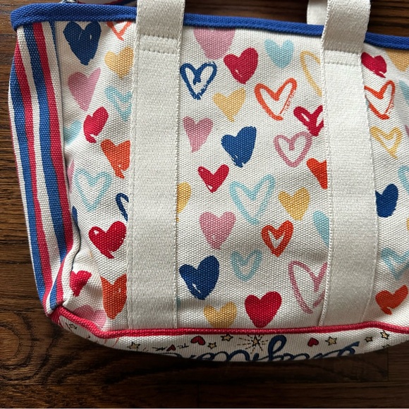 Brighton red white and blue Heart Canvas Totes - Picture 11 of 16